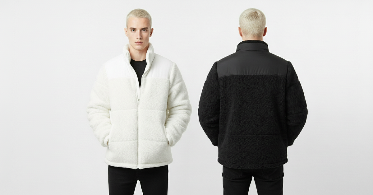 Men’s Two-Tone Sherpa Panel Jacket